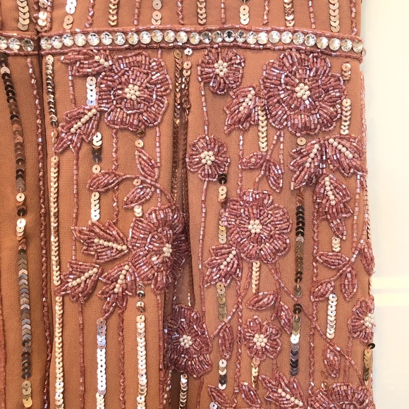 Mac Duggal 70260 Rose Floral Embellished Sleeveless MIDI Dress size 10 - Picture 8 of 13